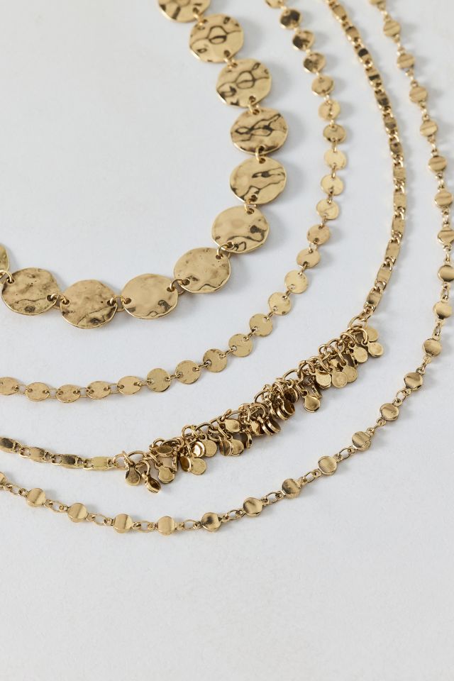 Kai Metal Coin Layering Necklace Set #1