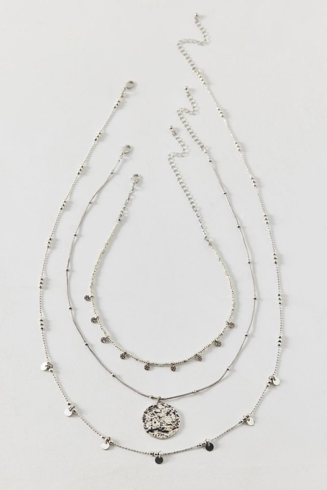 Liza Long Metal Pendant Layering Necklace Set #1
