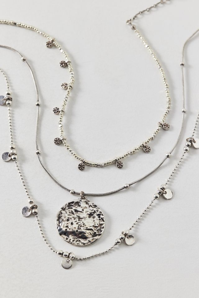 Liza Long Metal Pendant Layering Necklace Set #2