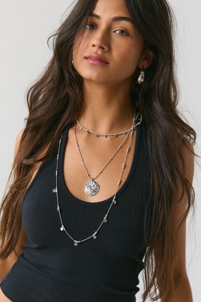 Liza Long Metal Pendant Layering Necklace Set