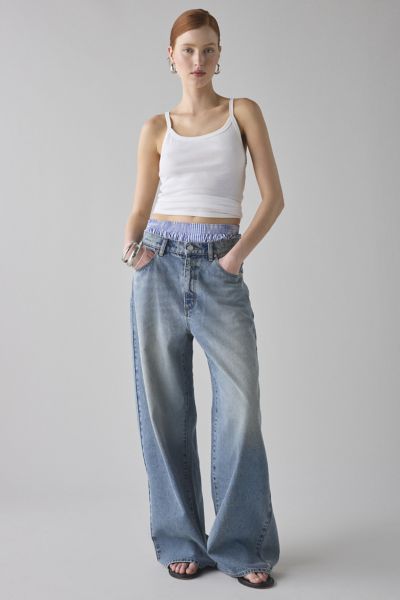 ABRAND JEANS 95 ALISON MID-RISE SUPER BAGGY JEAN IN ALISON TINT BLUE, WOMEN'S AT URBAN OUTFITTERS 