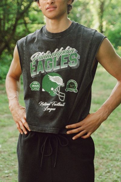 Pro Standard Uo Exclusive Nfl Team Logo Washed Cutoff Muscle Tee In Philadelphia Eagles, Men's At Urban Outfitter