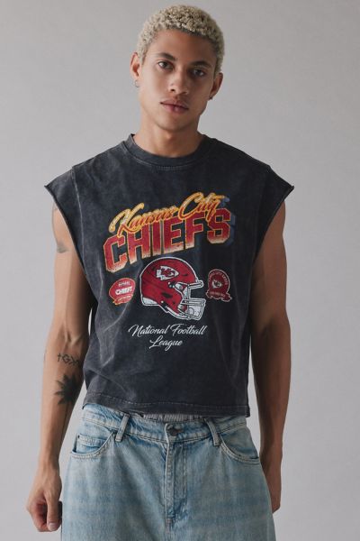Pro Standard Uo Exclusive Nfl Team Logo Washed Cutoff Muscle Tee In Kansas City Chiefs, Men's At Urban Outfitters
