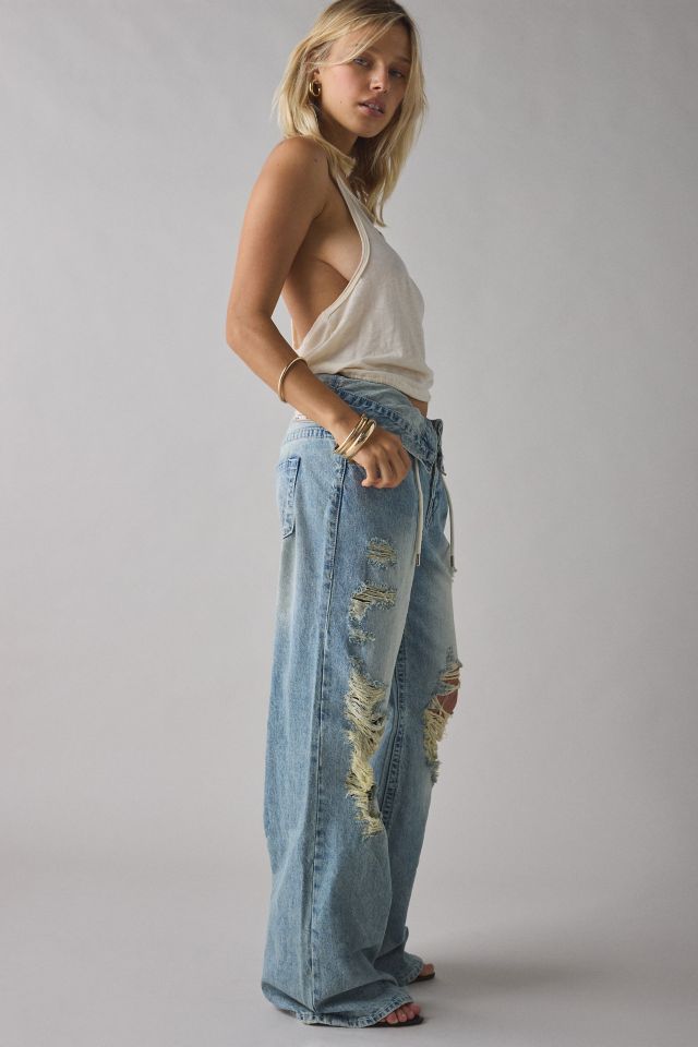 Jean Baggy Bobbi à Double Ceinture Délavé True Religion #2