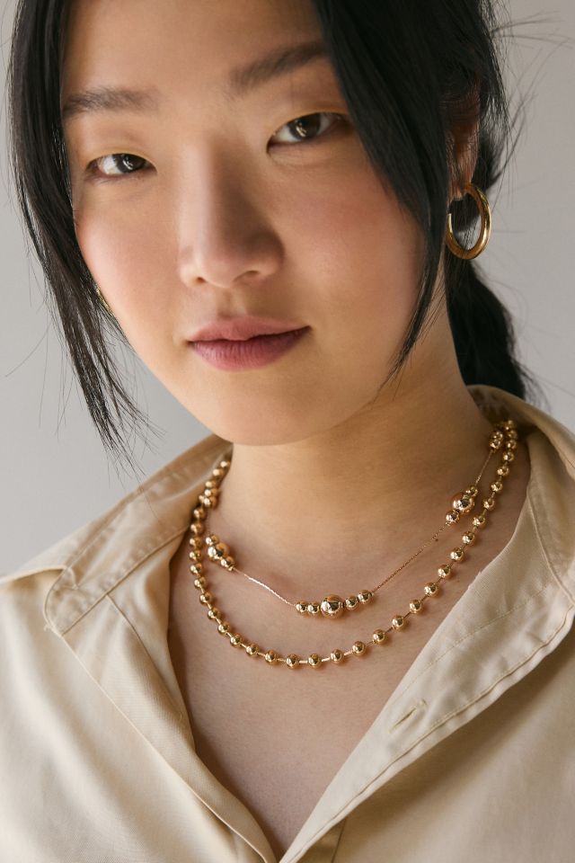 Sasha Metal Ball Bead Layering Necklace Set #1