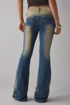 True Religion Ruched Mid-Rise Flare Jean