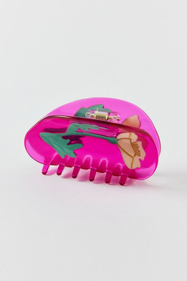 Flower Inset Claw Clip #1