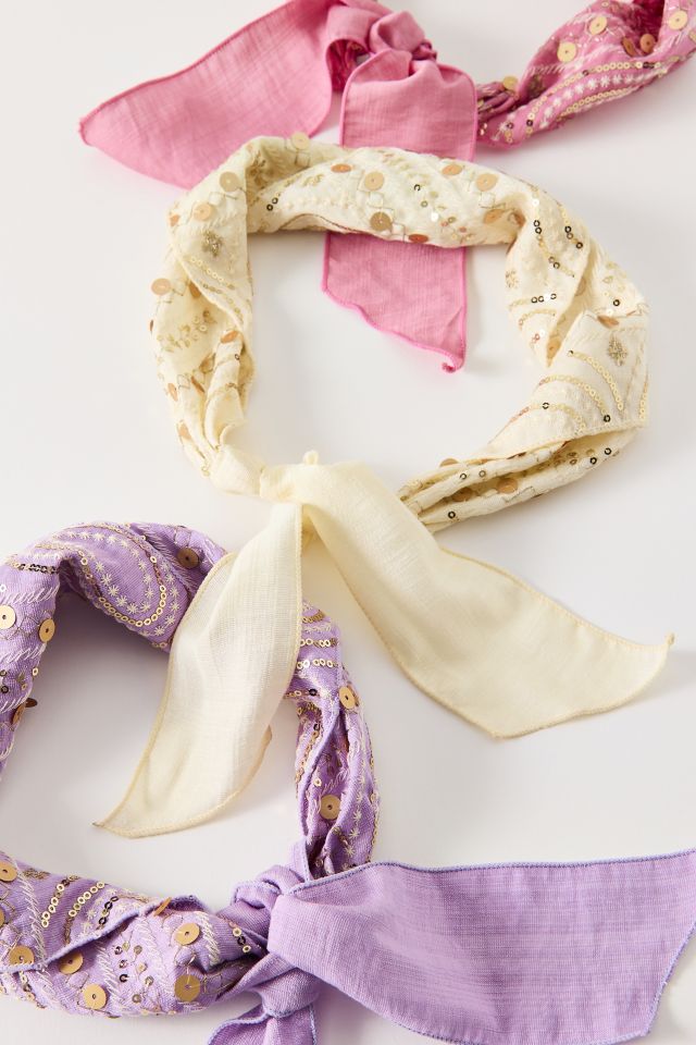 Romy Gold Embellished Headscarf #1