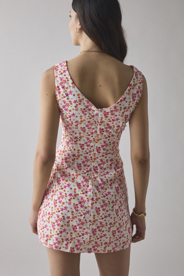 Glamorous Ditsy Floral Plunge Slip Mini Dress #1