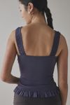 Kimchi Blue Aimee Ruffle Button-Front Corset Tank Top