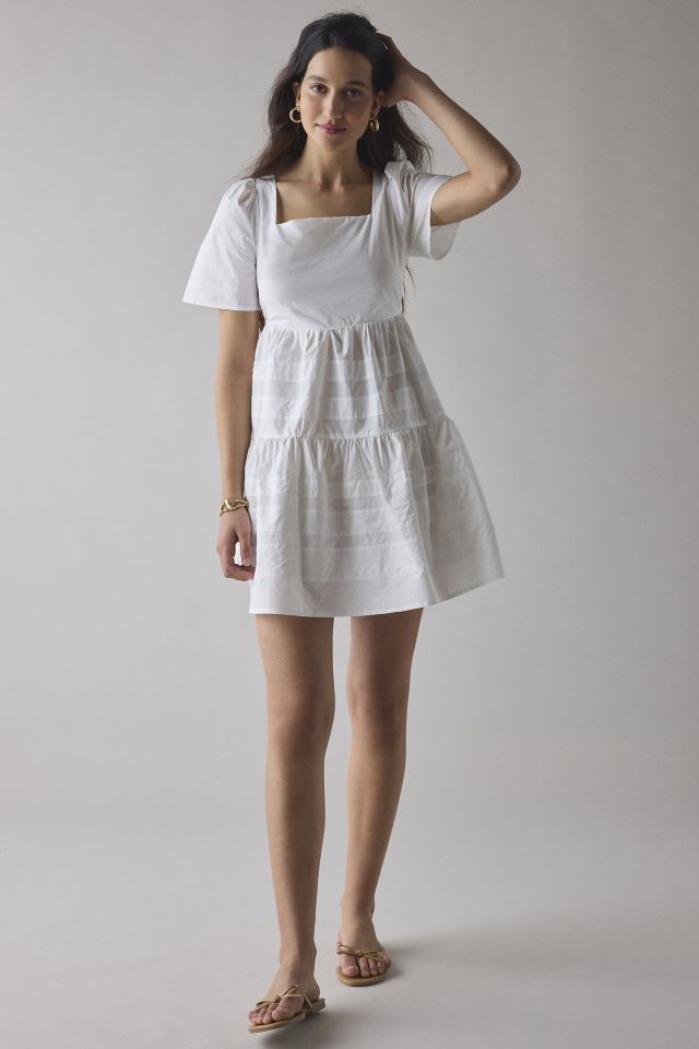 Glamorous Open Tie-Back Bow Babydoll Mini Dress #3