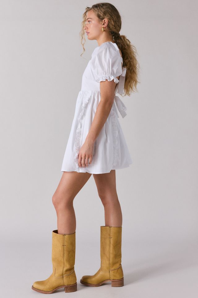 Glamorous Double Tie-Back Bow Ruffle Babydoll Mini Dress #2