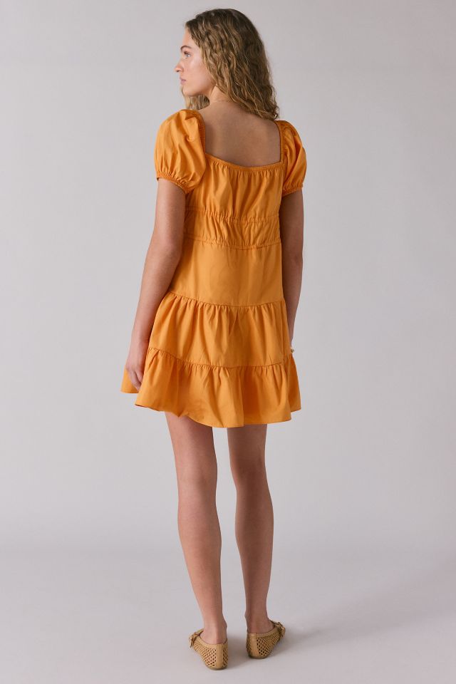 Glamorous Clemmie Tie-Front Tiered Babydoll Mini Dress #2
