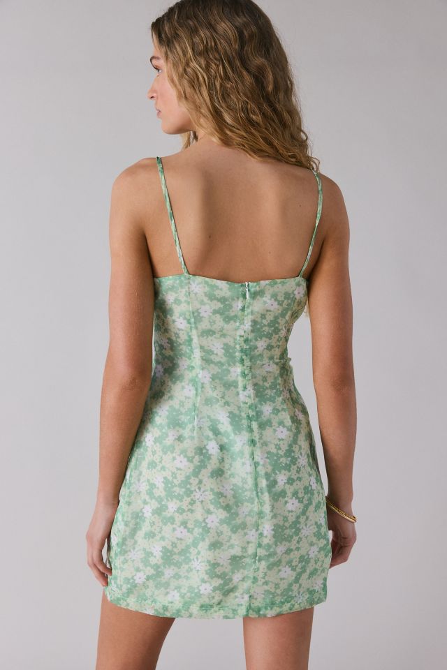 Glamorous Ditsy Daisy Floral Satin Slip Mini Dress #2