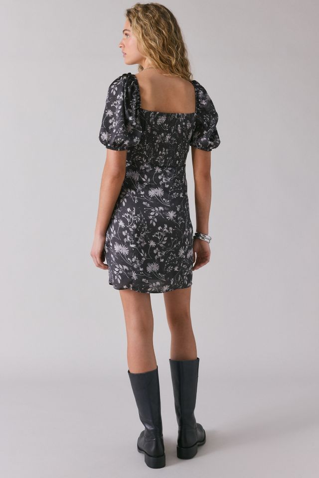 Glamorous Dandelion Floral Sweetheart Puff Sleeve Mini Dress #1
