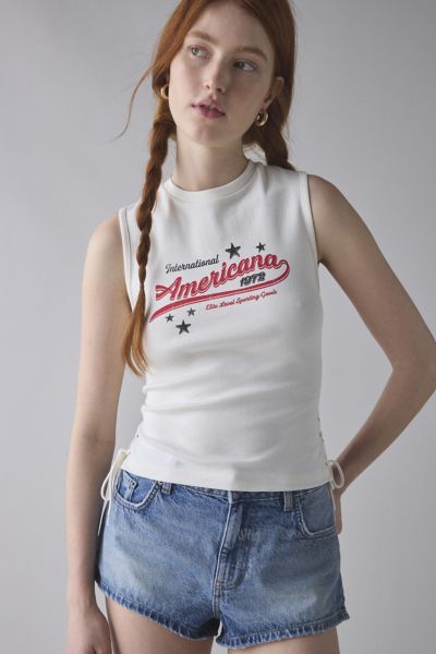 ケリーone shoulder rose tank One-Shoulder Rose Graphic Tank Top | Urban Outfitters
