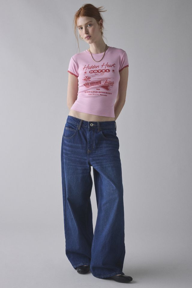 Hidden Heart Hotel Graphic Baby Tee #2