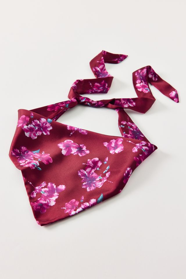 Hibiscus Floral Satin Headscarf #1