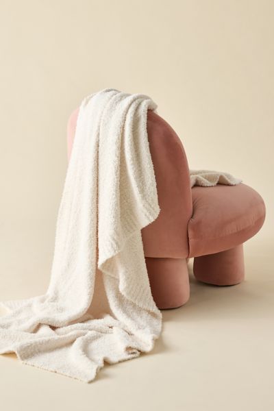 Barefoot Dreams Cozy Chic Throw Blanket In Cream At Urban Outfitters