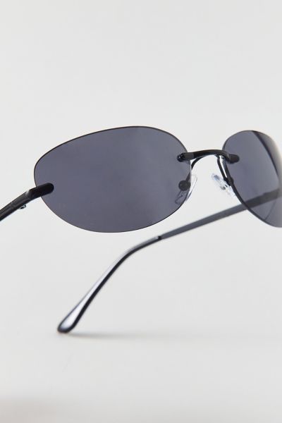 Harlow Rimless Oval Sunglasses