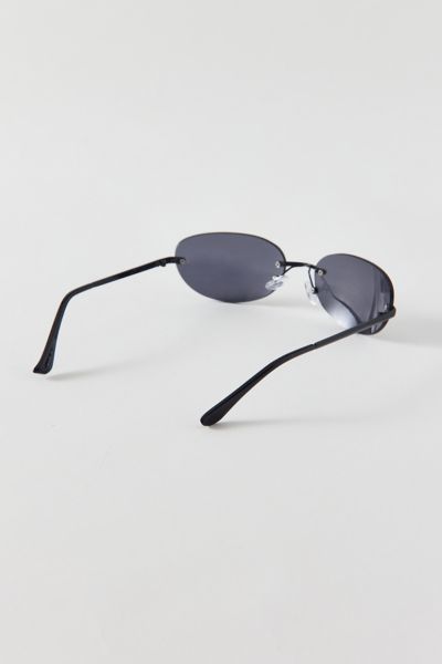 Harlow Rimless Oval Sunglasses