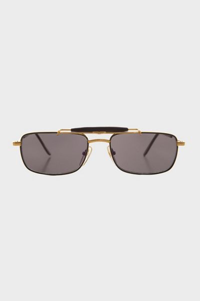 Vintage Kit Rectangle Aviator Sunglasses