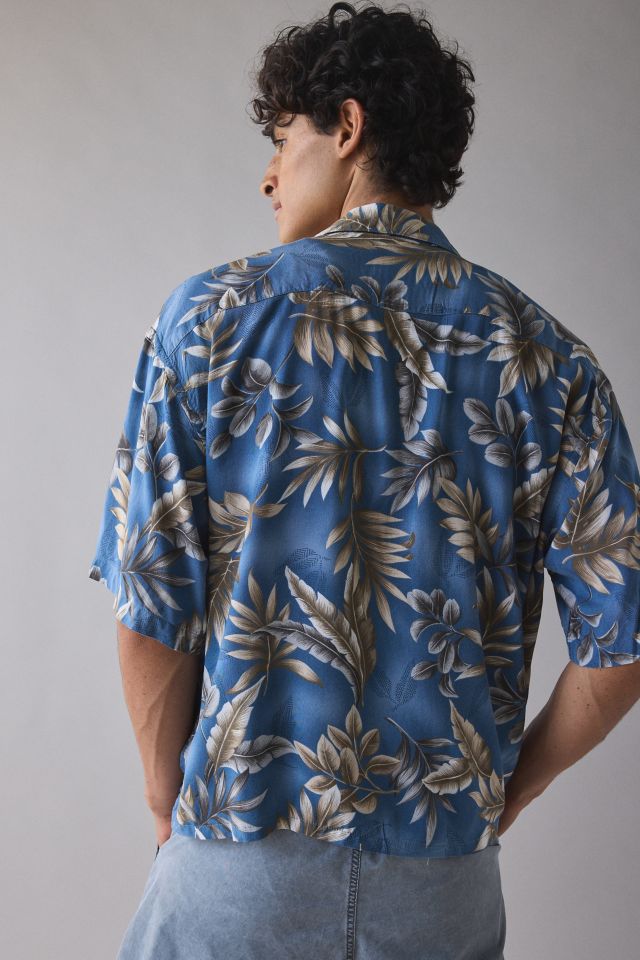 Vintage By UO Tropical Pattern Cropped Short Sleeve Shirt #2