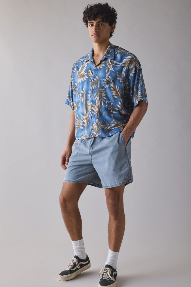 Vintage By UO Tropical Pattern Cropped Short Sleeve Shirt #3