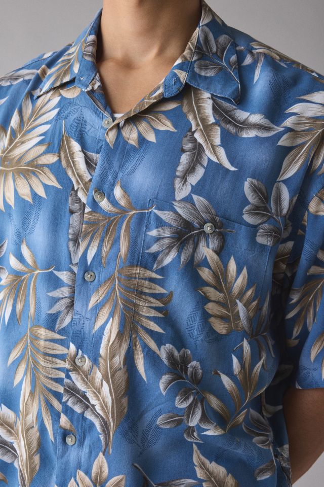 Vintage By UO Tropical Pattern Cropped Short Sleeve Shirt #4