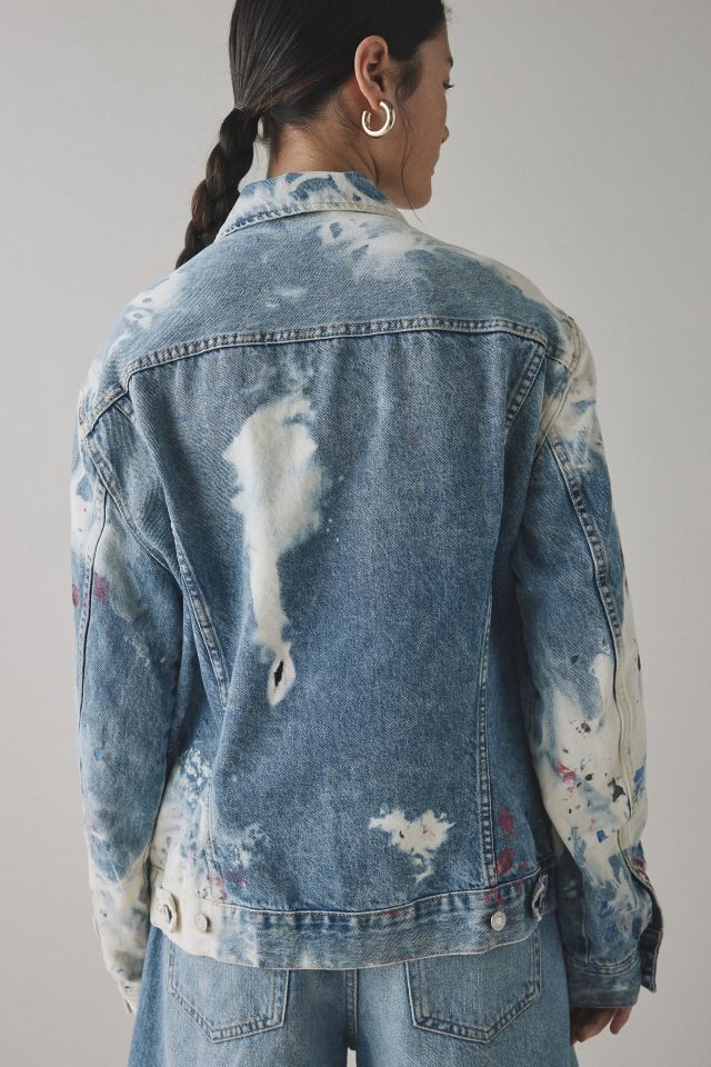 ReMADE By UO Bleach & Paint Splatter Oversized Denim Jacket #2