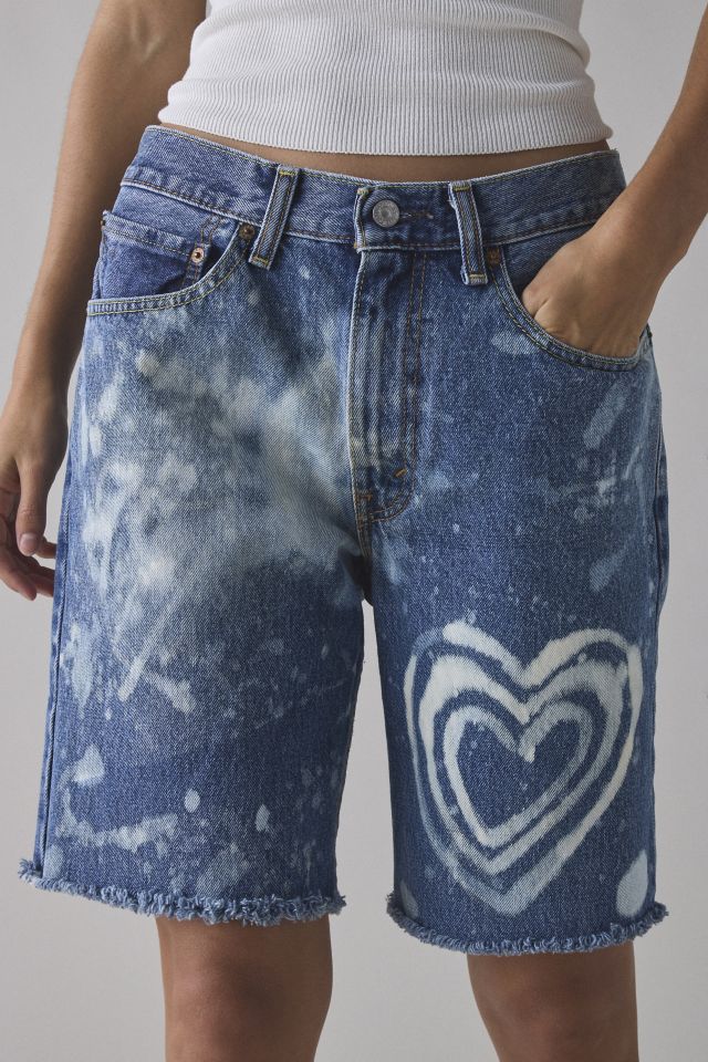 ReMADE by UO Slouchy Bleached Denim Jort #1