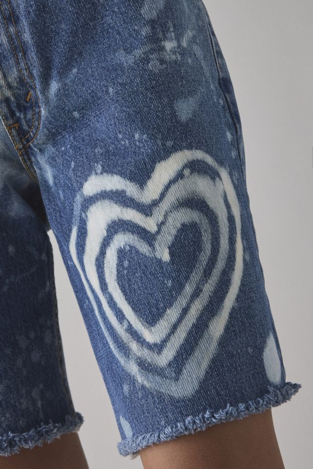 ReMADE by UO Slouchy Bleached Denim Jort #2