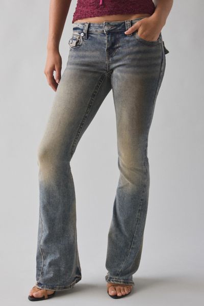 True Religion Joey Low-Rise Flap Flare Jean