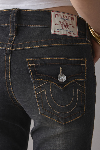 True Religion Becca Maple Dawn Big T Flap Bootcut Jean