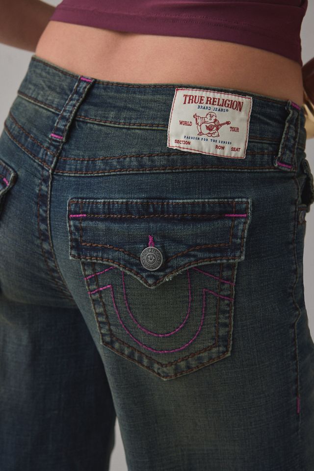 True Religion Bobbi Downtown Pulse Big T Flap Baggy Jeans #1