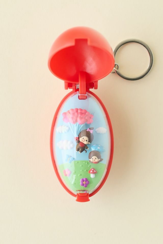Monchhichi Pocket Pal Wind-Up Capsule Keychain #1