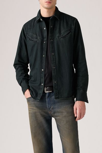 Vintage 1950's B Co. Wool Gabardine Western Pearl Snap Shirt