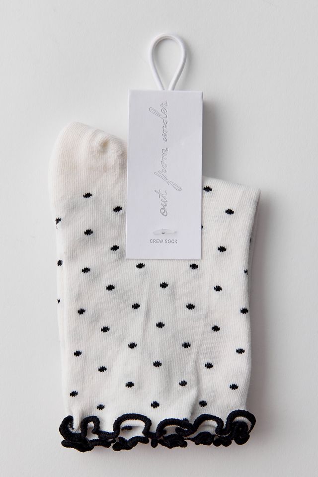 Out From Under Lettuce-Edge Polka Dot Socks #3