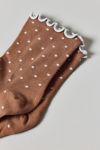 Lettuce-Edge Polka Dot Sock