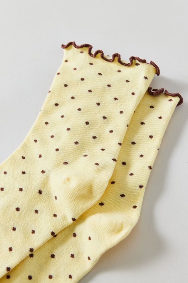 Lettuce-Edge Polka Dot Socks #1