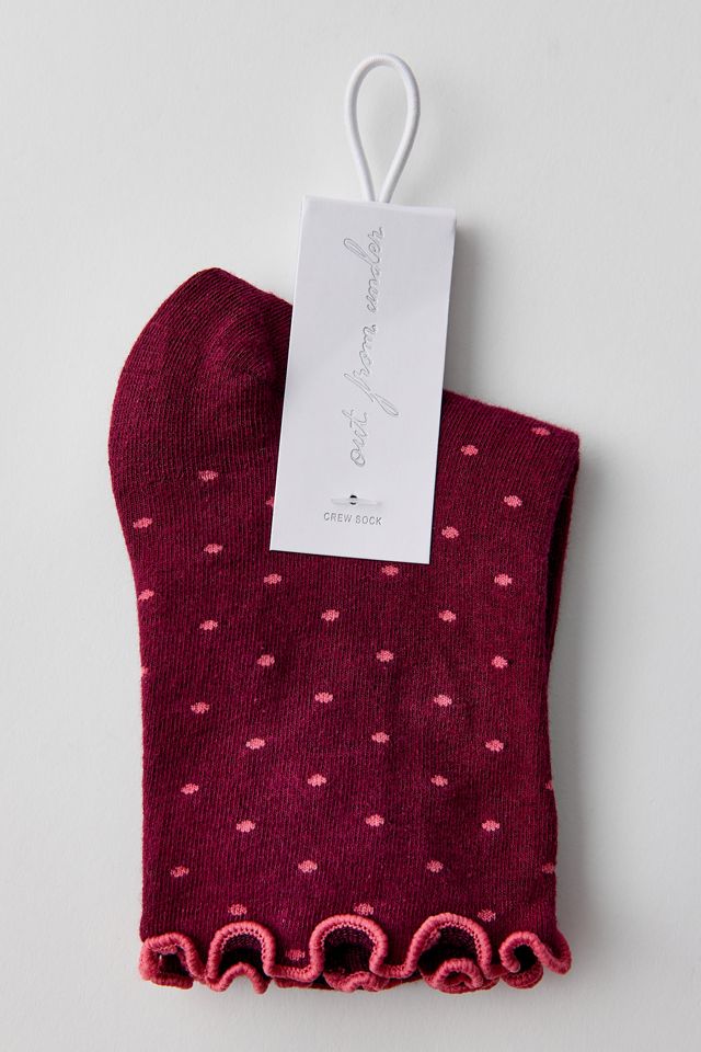 Lettuce-Edge Polka Dot Socks #2