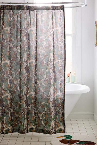 Urban Outfitters Camo Patterned Shower Curtain In Camo At  In Multi