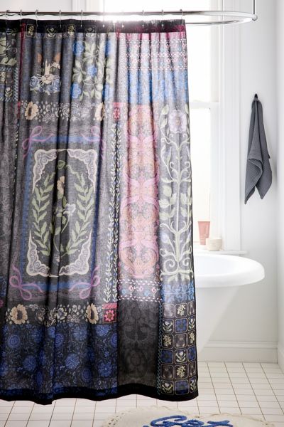 Urban Outfitters Raya Icon Patterned Shower Curtain In Blue At  In Multi