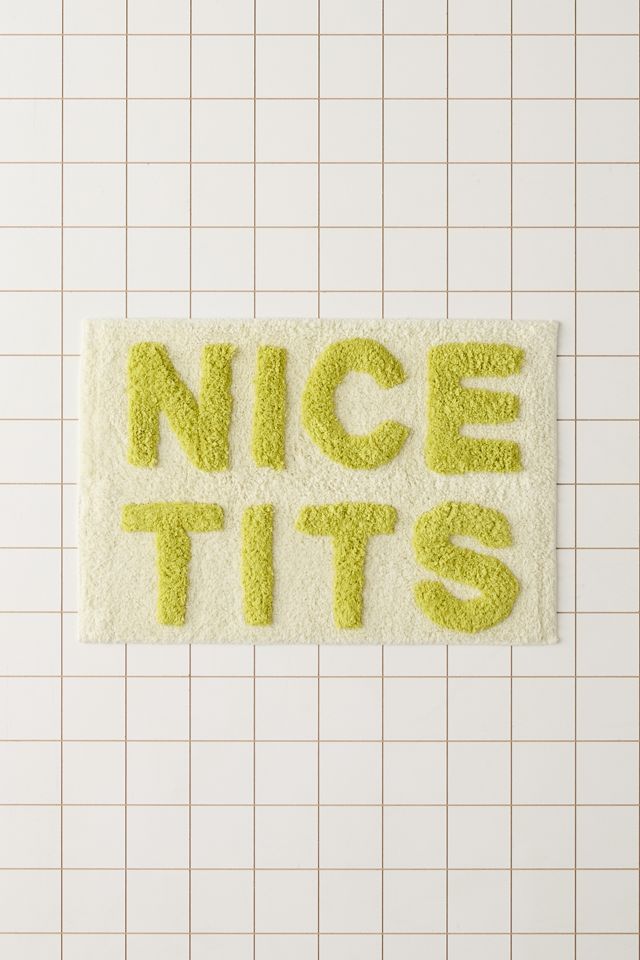 Nice Tits Plush Tufted Bath Mat #1