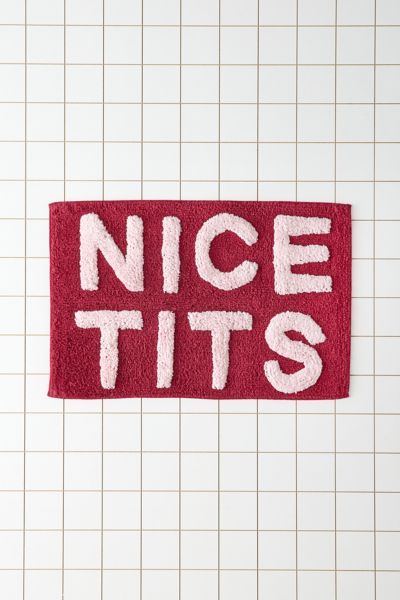 Nice Tits Plush Tufted Bath Mat
