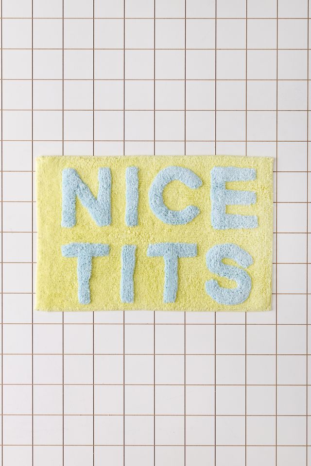 Nice Tits Plush Tufted Bath Mat #1