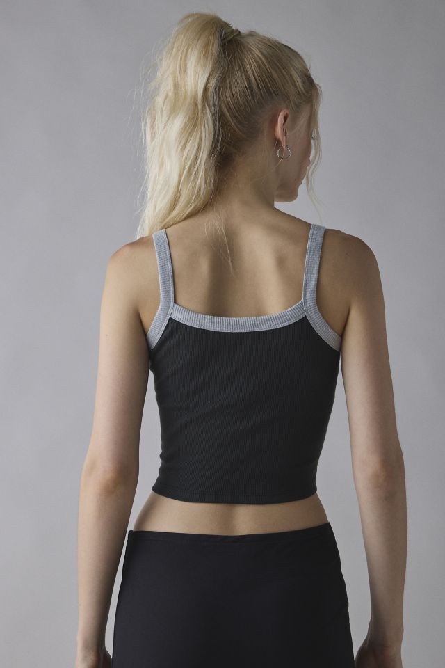 Diamanté Graphic Ribbed Knit Cropped Cami #3