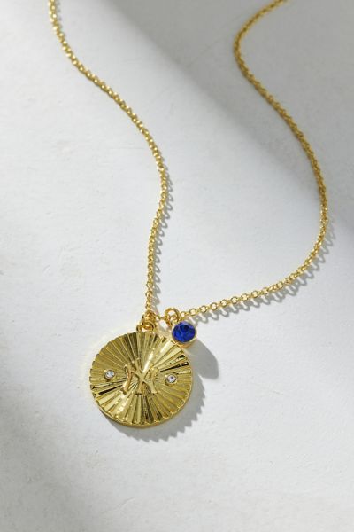 Urban Outfitters New York Yankees Spiral Charm Necklace In Gold, Women's At