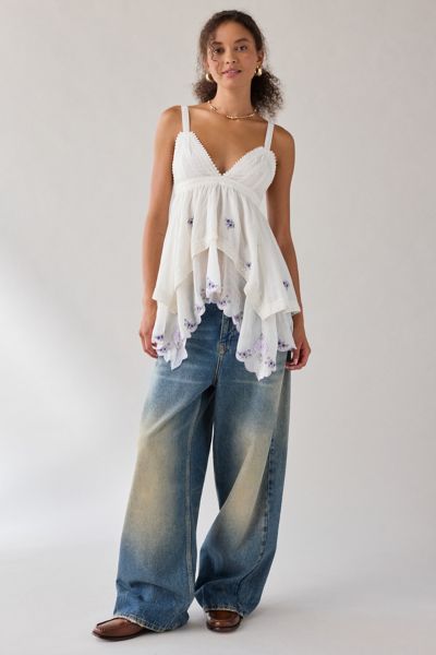 トップス tulle tiered tunic camisole CFILPD0040790_NAA017_100__7261