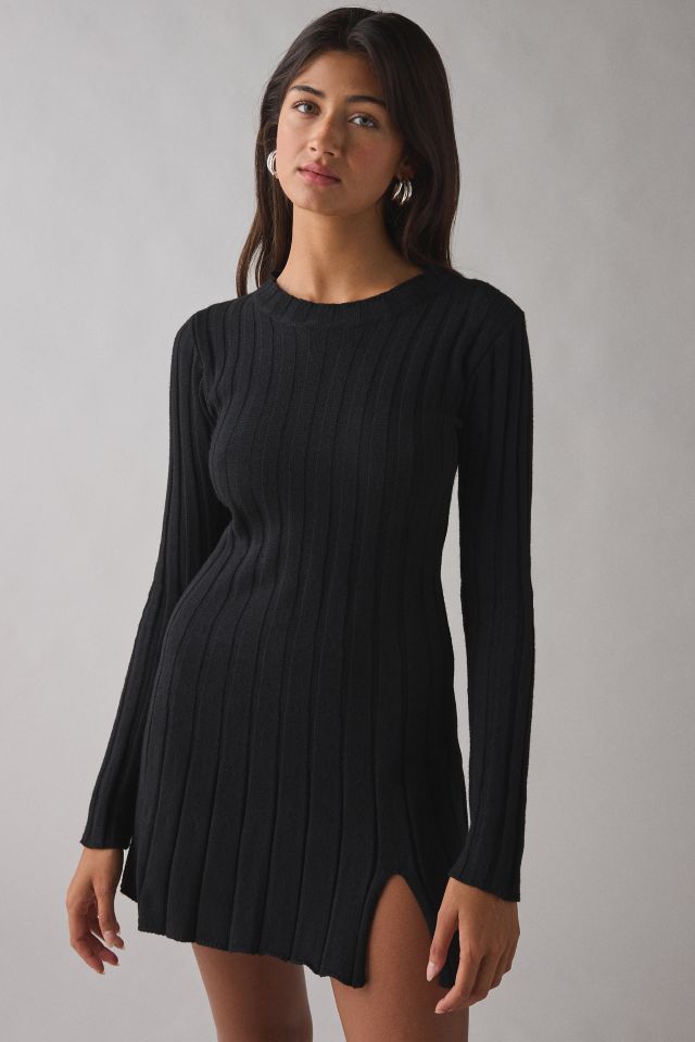 Daisy Street Ribbed Knit Long Sleeve Mini Dress #1